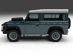 full land rover defender 90 station wagon hdri 3D मॉडल