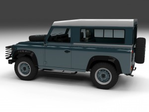 full land rover defender 90 station wagon hdri 3D मॉडल