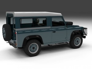 full land rover defender 90 station wagon hdri 3D मॉडल