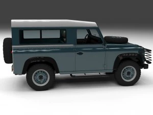full land rover defender 90 station wagon hdri 3D Model