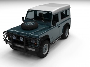 full land rover defender 90 station wagon hdri 3D मॉडल