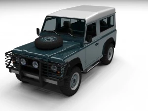 full land rover defender 90 station wagon hdri 3D Model