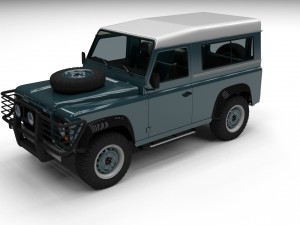 full land rover defender 90 station wagon hdri 3D मॉडल