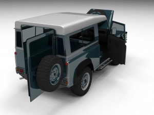 full land rover defender 90 station wagon hdri 3D मॉडल
