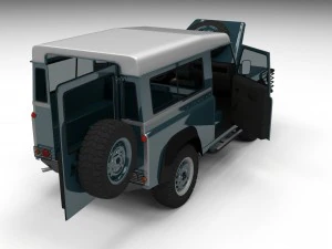 full land rover defender 90 station wagon hdri 3D Model