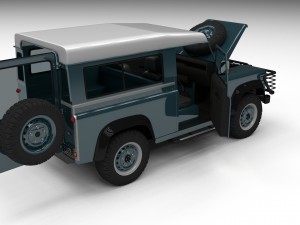 full land rover defender 90 station wagon hdri 3D मॉडल