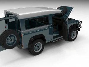 full land rover defender 90 station wagon hdri 3D Model
