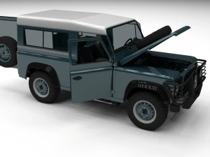 full land rover defender 90 station wagon hdri 3D Model