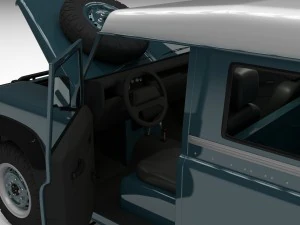 full land rover defender 90 station wagon hdri 3D Model