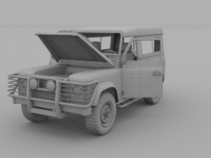 full land rover defender 90 station wagon hdri 3D मॉडल