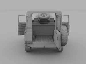 full land rover defender 90 station wagon hdri 3D Model