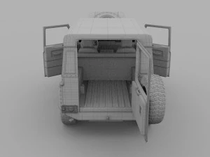 full land rover defender 90 station wagon hdri 3D Model