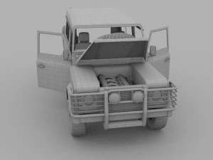 full land rover defender 90 station wagon hdri 3D Model