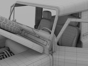 full land rover defender 90 station wagon hdri 3D Model