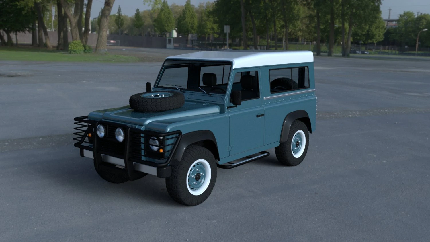 land rover defender 90 station wagon w interior hd 3D Model .c4d .max .obj .3ds .fbx .stl .blend 
