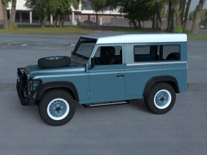 land rover defender 90 station wagon w interior hd 3D Model