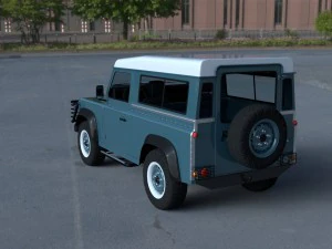 land rover defender 90 station wagon w interior hd 3D Model