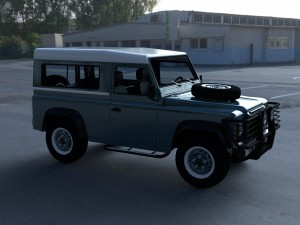 land rover defender 90 station wagon w interior hd 3D Model