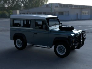 land rover defender 90 station wagon w interior hd 3D Model