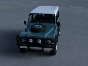 land rover defender 90 station wagon w interior hd 3D Model