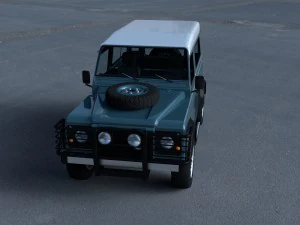 land rover defender 90 station wagon w interior hd 3D Model