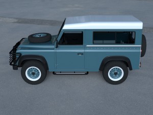 land rover defender 90 station wagon w interior hd 3D Model