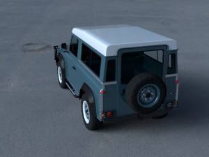 land rover defender 90 station wagon w interior hd 3D Model