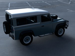 land rover defender 90 station wagon w interior hd 3D Model