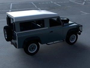 land rover defender 90 station wagon w interior hd 3D Model