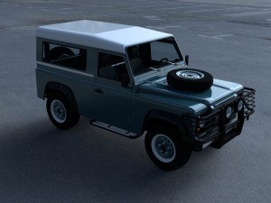 land rover defender 90 station wagon w interior hd 3D Model