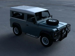 land rover defender 90 station wagon w interior hd 3D Model