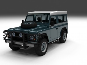 land rover defender 90 station wagon w interior hd 3D Model