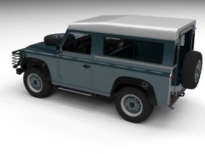 land rover defender 90 station wagon w interior hd 3D Model