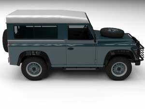 land rover defender 90 station wagon w interior hd 3D Model