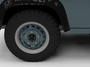 land rover defender 90 station wagon w interior hd 3D Model