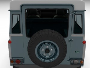 land rover defender 90 station wagon w interior hd 3D Model