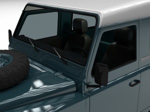land rover defender 90 station wagon w interior hd 3D Model