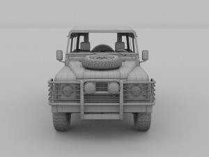 land rover defender 90 station wagon w interior hd 3D Model