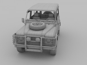 land rover defender 90 station wagon w interior hd 3D Model