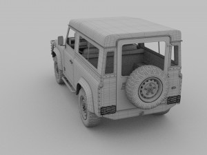 land rover defender 90 station wagon w interior hd 3D Model