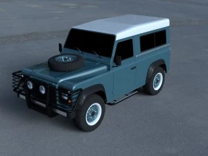 land rover defender 90 універсал hdri 3D Модель