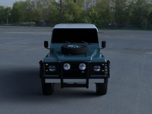 land rover defender 90 station wagon hdri 3D Модель