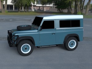 land rover defender 90 station wagon hdri 3D Модель