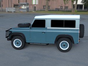 land rover defender 90 station wagon hdri 3D Модель