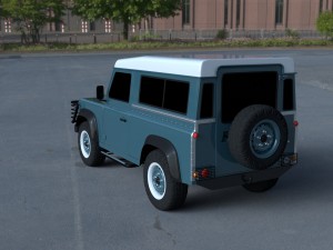 land rover defender 90 station wagon hdri 3D Модель
