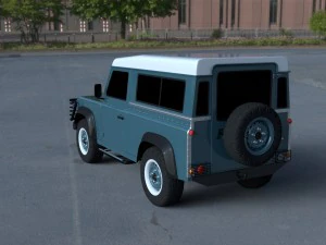 land rover defender 90 station wagon hdri 3D Model