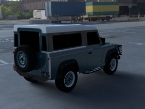 land rover defender 90 station wagon hdri 3D Модель