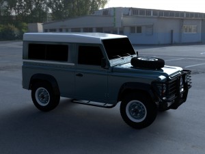 land rover defender 90 station wagon hdri 3D Модель