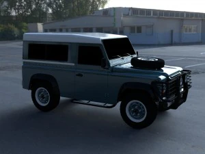 land rover defender 90 station wagon hdri 3D Model