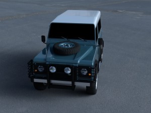 land rover defender 90 station wagon hdri 3D Модель